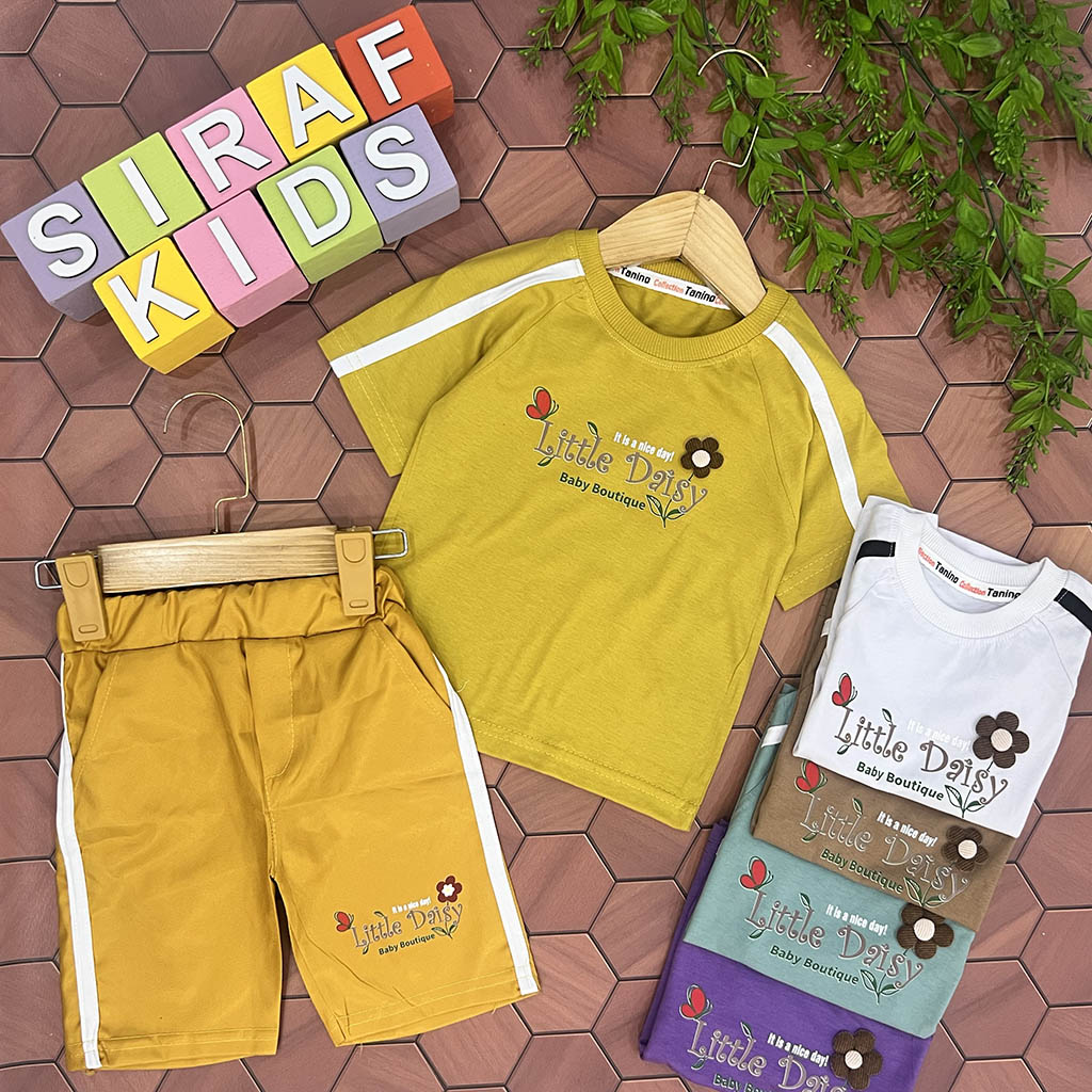 ست تیشرت شلوارک دخترانه بچه گانه طرح Little - کد 217